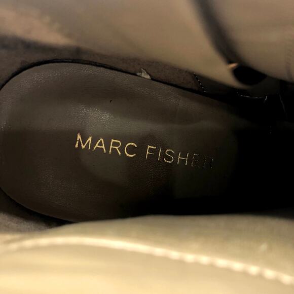 Marc Fisher Tan Suede Heel Ankle Booties 7.5 - Picture 9 of 9